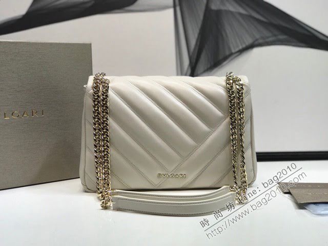 Bvlgari女包 寶格麗大號新款 幾何形狀鏈條斜挎包 Serpenti Cabocho蛇頭斜挎包 B287986  fyd1531